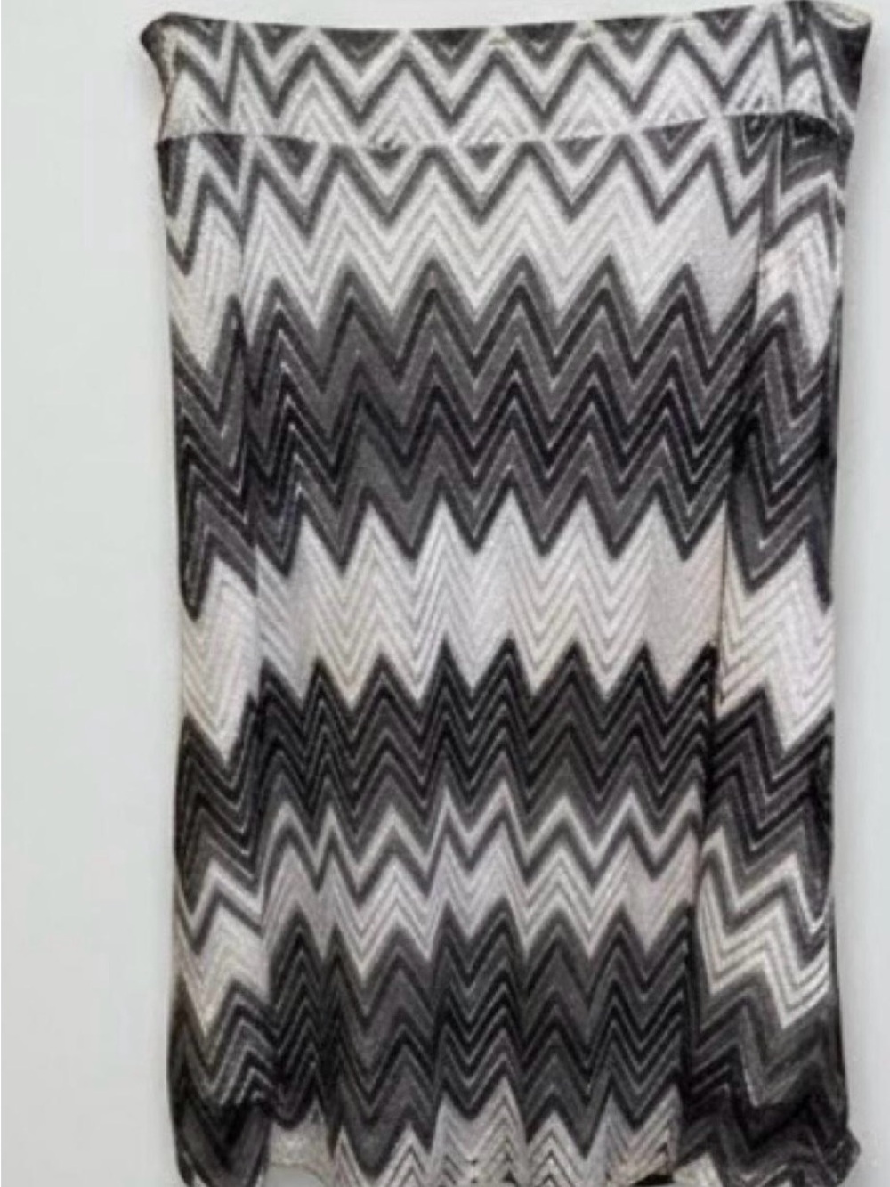 Source Unknown Black and White Chevron Maxi Dress